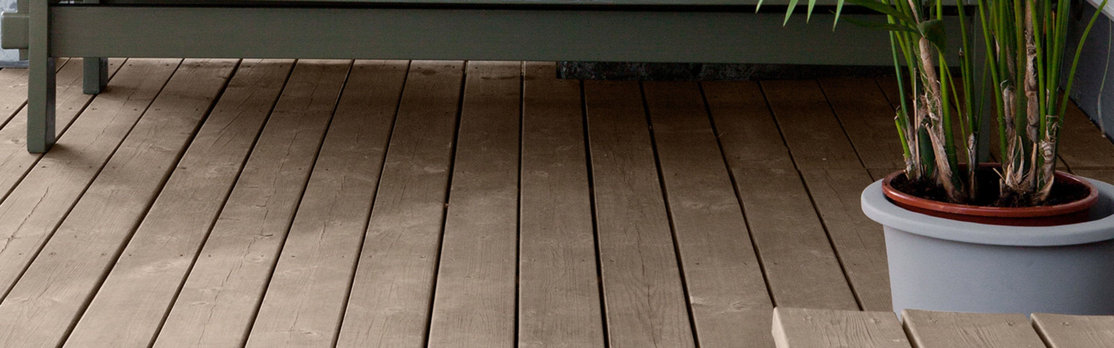 Terrasse med terrassebeis.