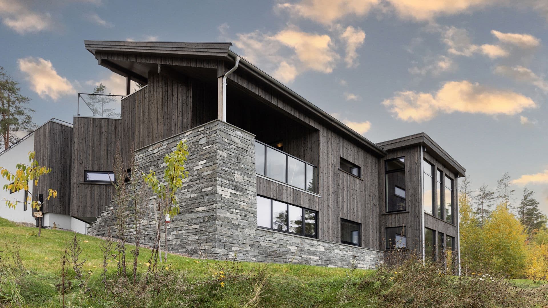 moderne hus med NORD kledning fra Bergene Holm