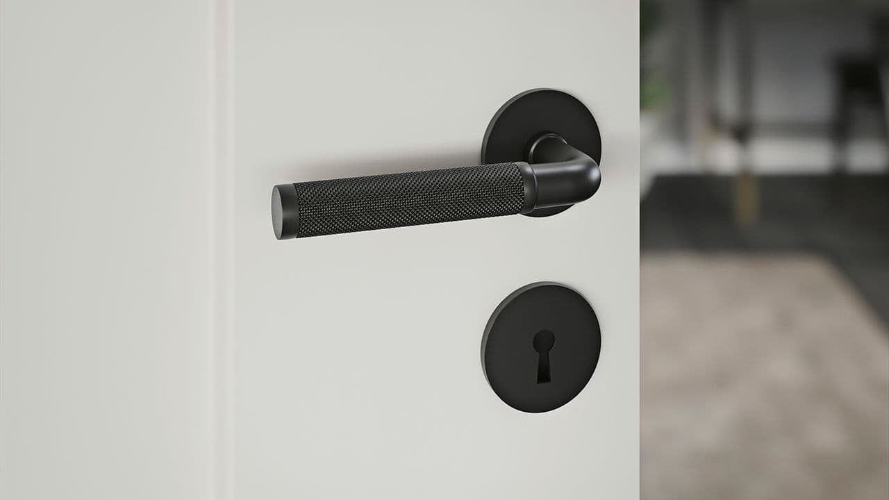 Dørvrider innerdør i sort.