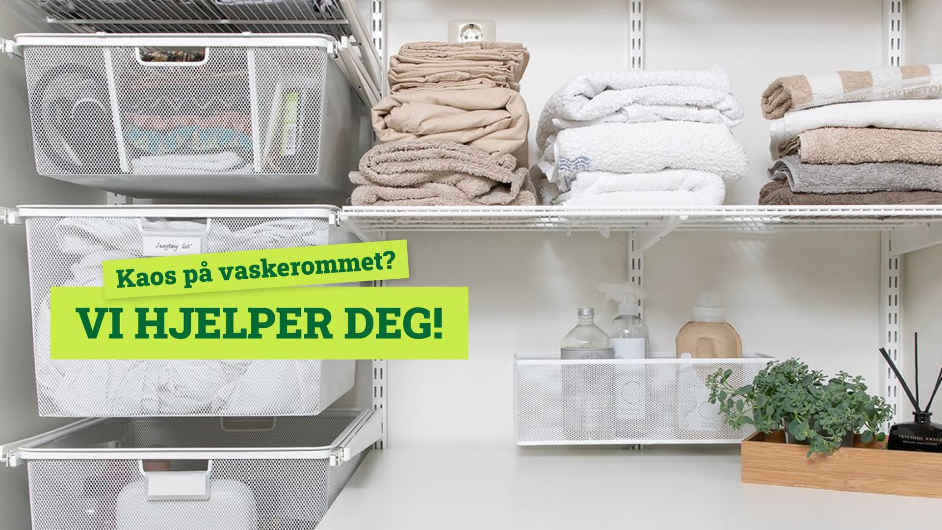 Bilde av oppbevaring på vaskerom